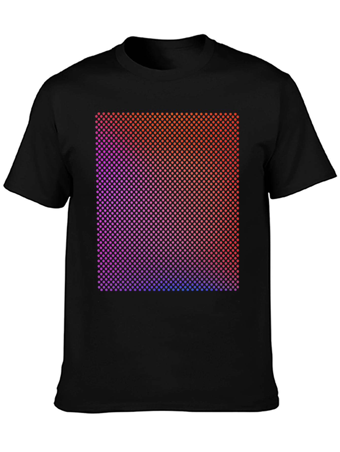 Gradient Dot Matrix Graphic Tee - Modern Style Shirt