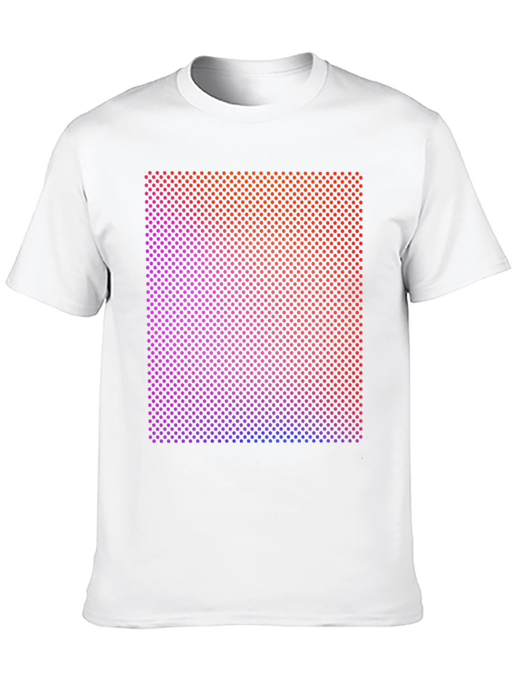 Gradient Dot Matrix Graphic Tee - Modern Style Shirt
