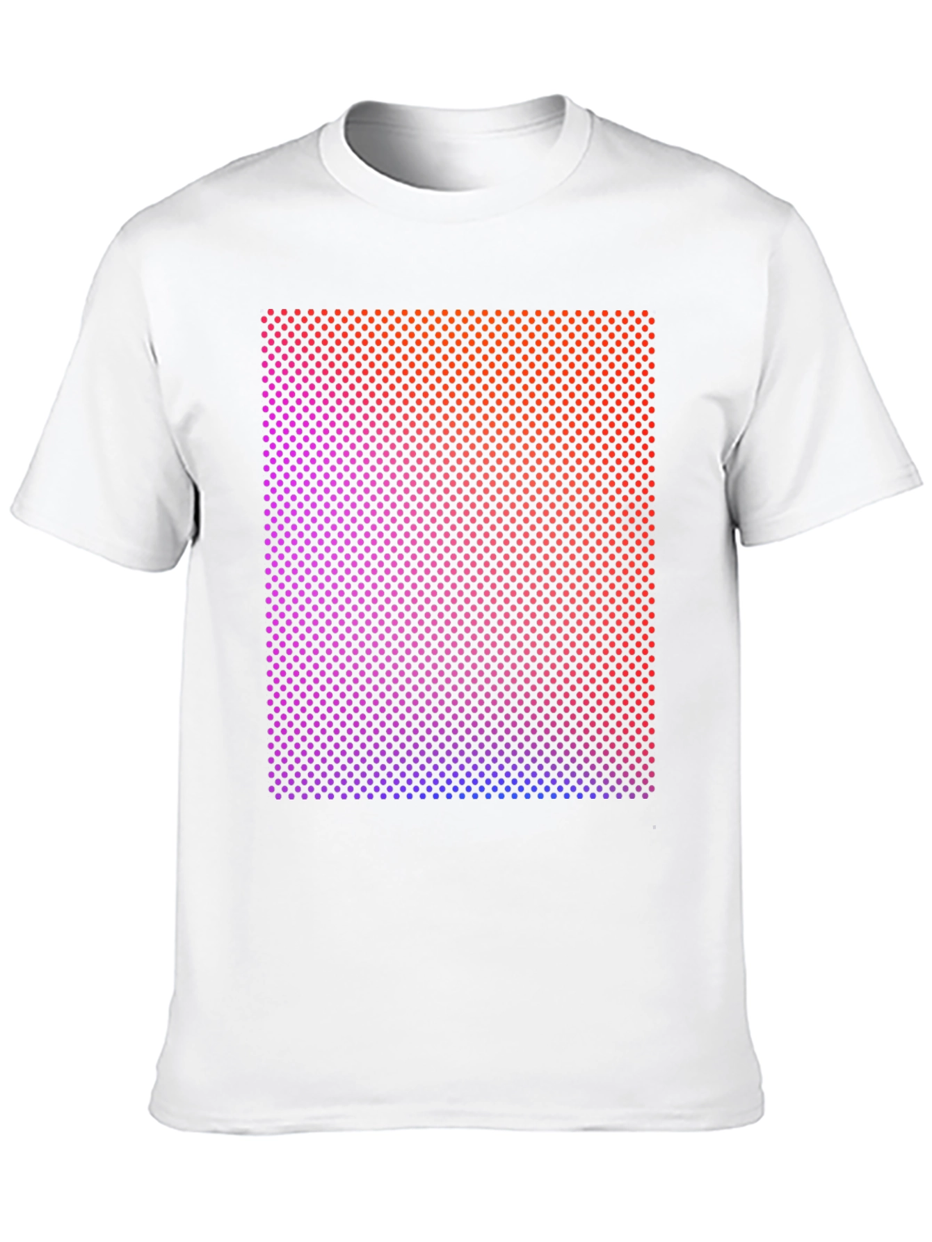 Gradient Dot Matrix Graphic Tee - Modern Style Shirt