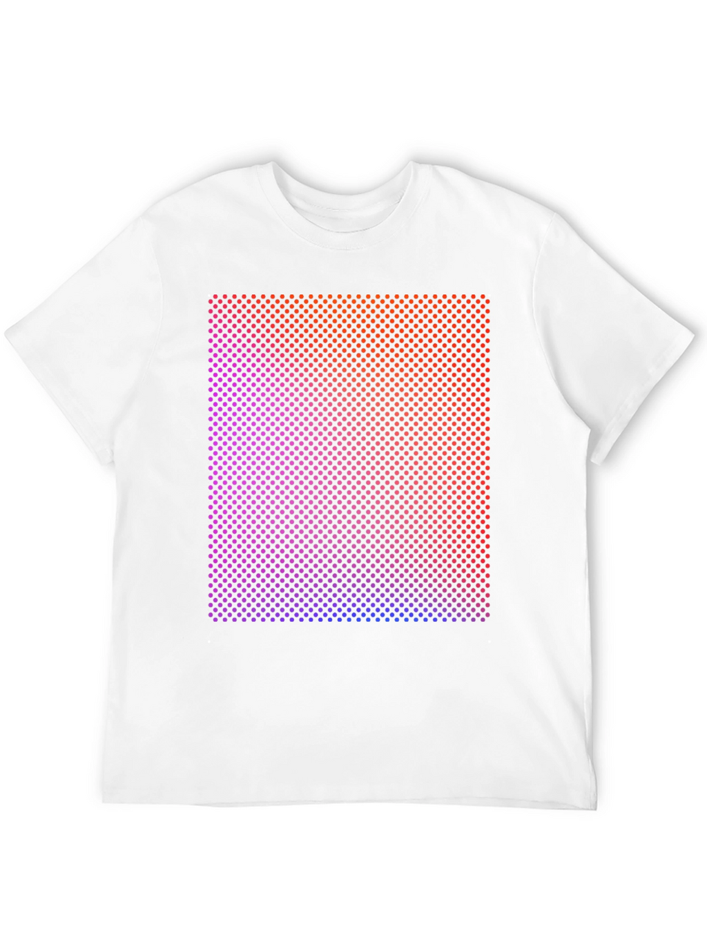 Gradient Dot Matrix Graphic Tee - Modern Style Shirt
