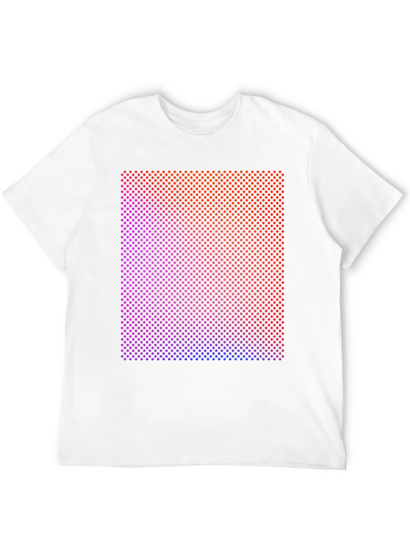 Gradient Dot Matrix Graphic Tee - Modern Style Shirt