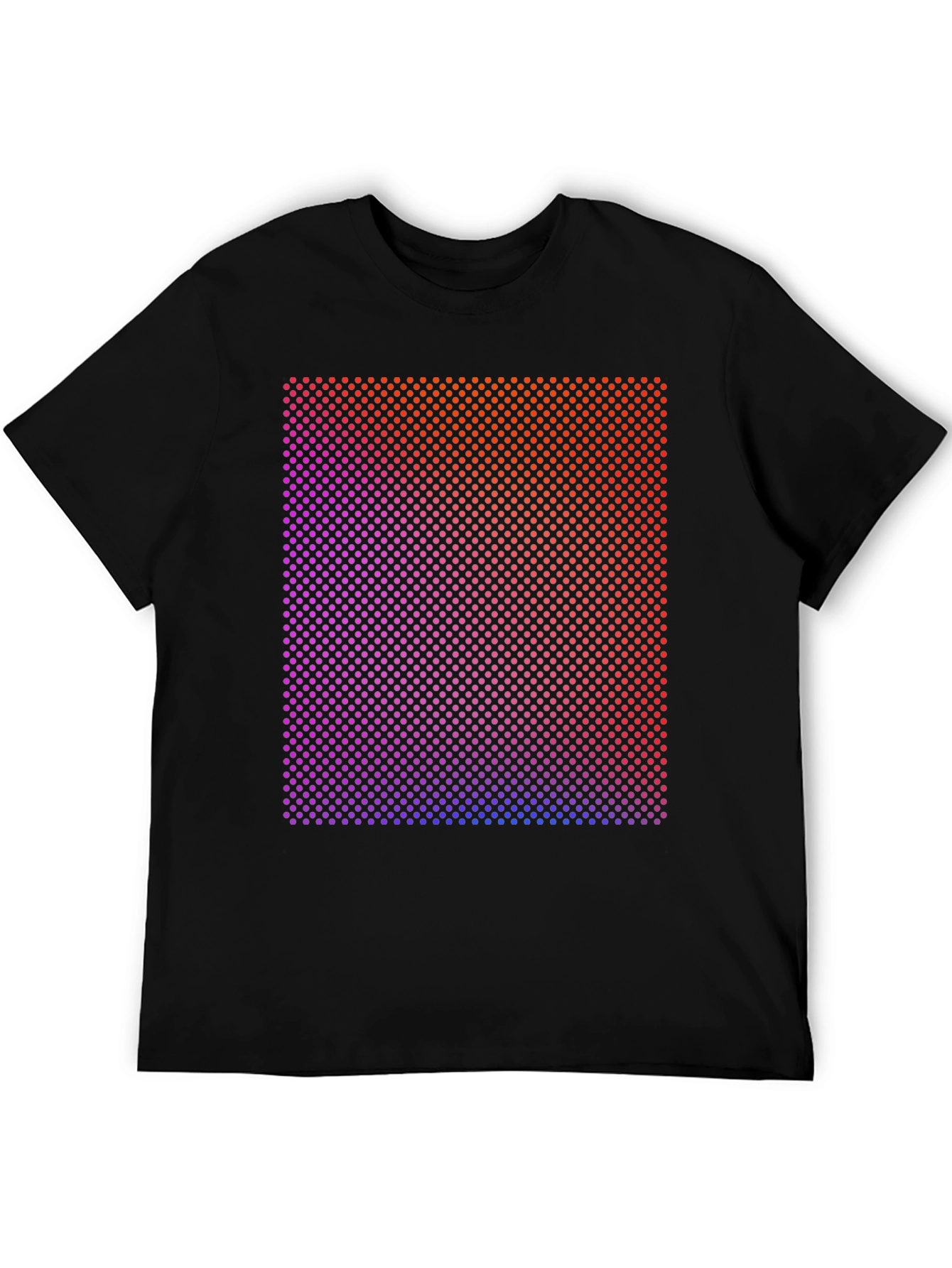 Gradient Dot Matrix Graphic Tee - Modern Style Shirt