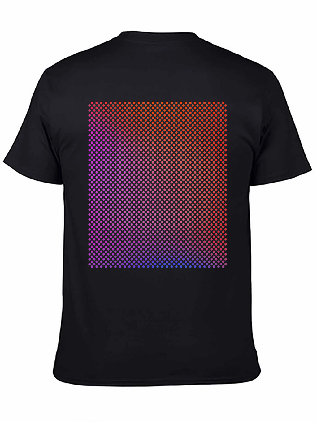 Gradient Dot Matrix Graphic Tee - Modern Style Shirt