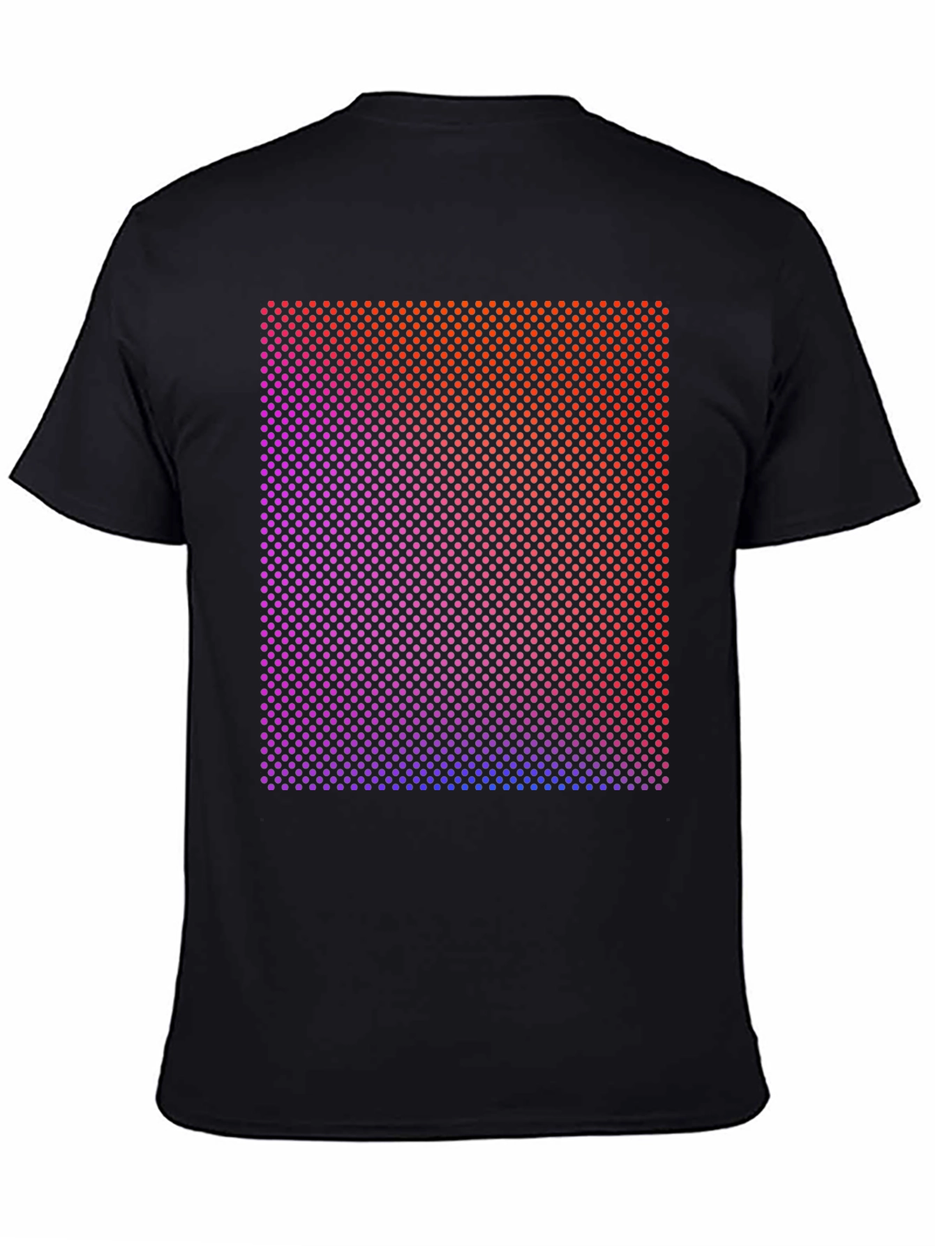 Gradient Dot Matrix Graphic Tee - Modern Style Shirt