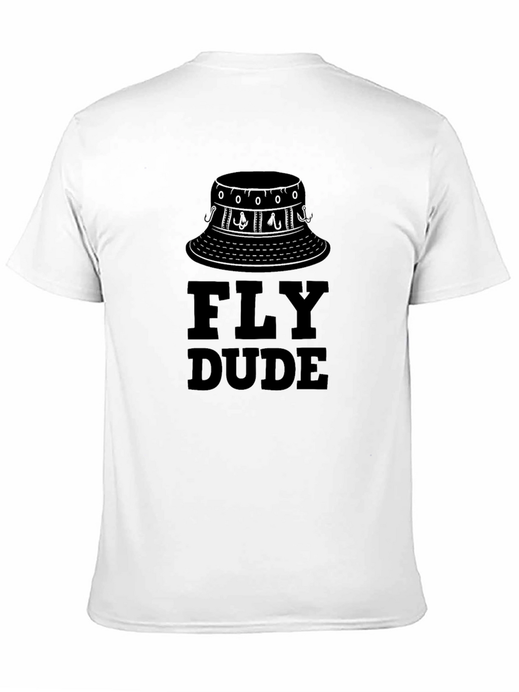 Fly Dude Fishing Bucket Hat Graphic T-Shirt