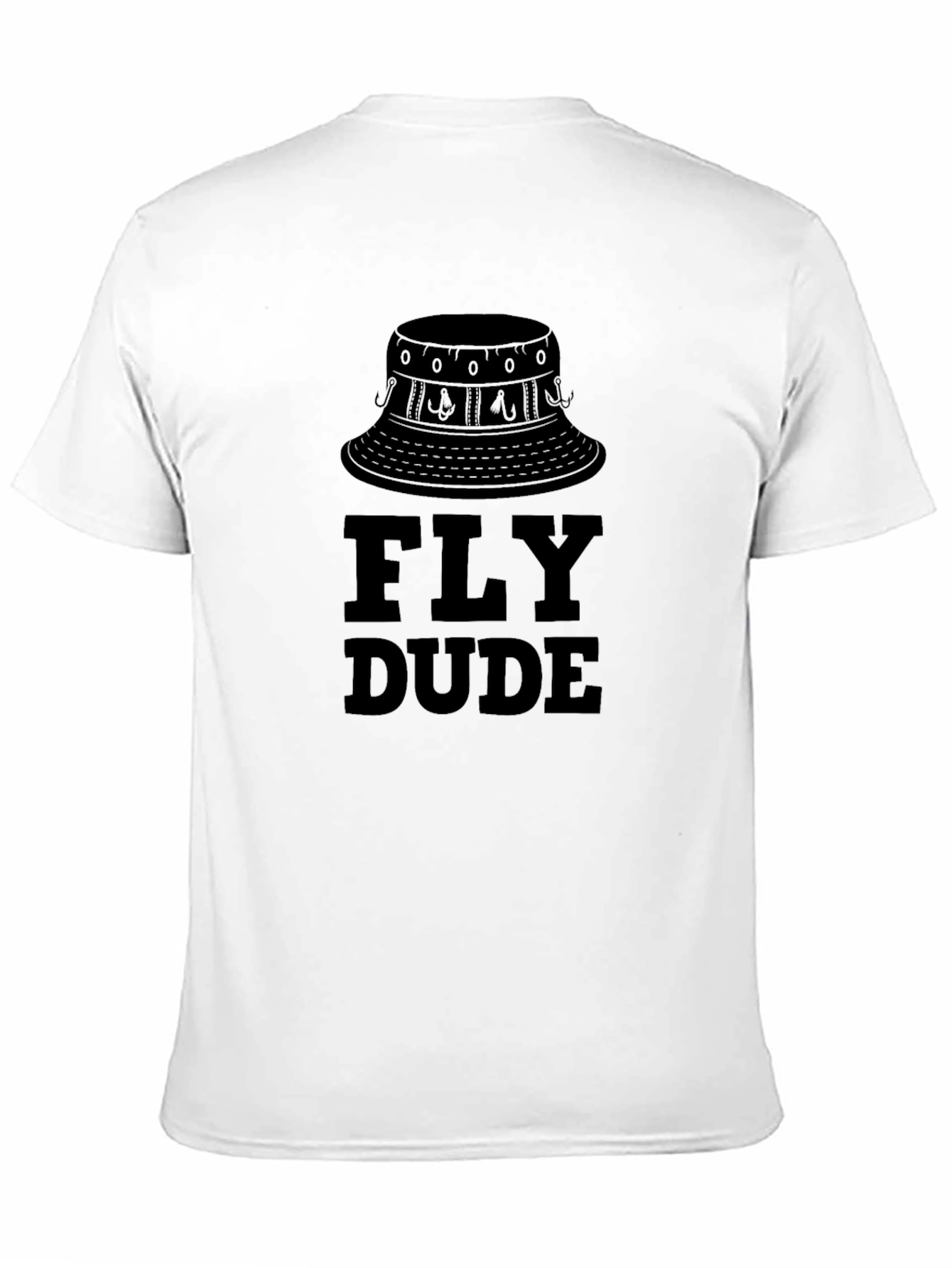 Fly Dude Fishing Bucket Hat Graphic T-Shirt