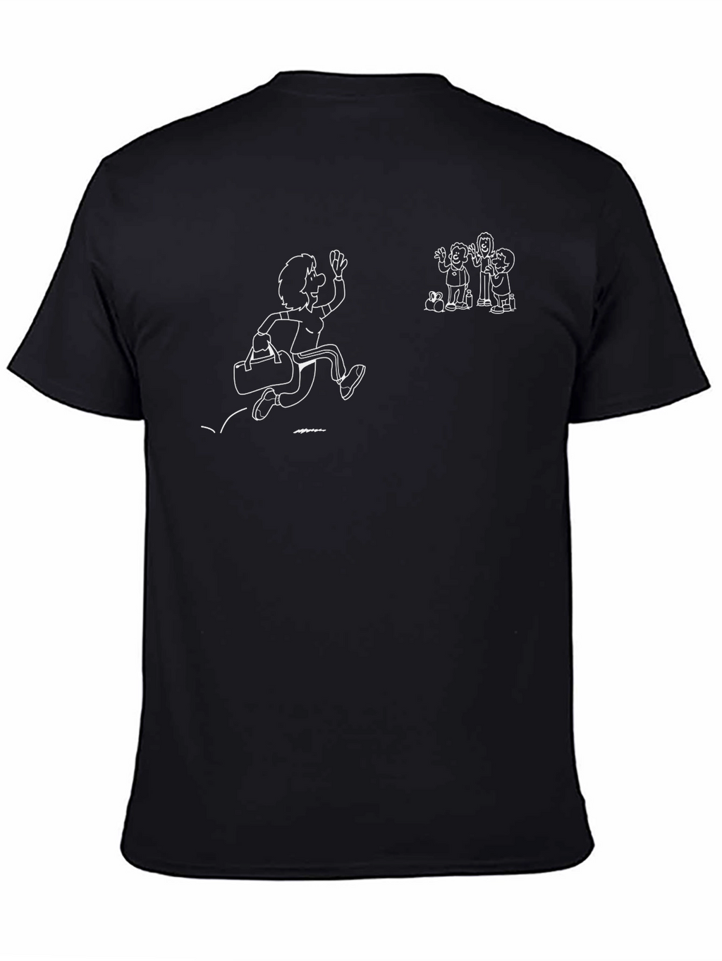 Cartoon Graphic Black T-Shirt