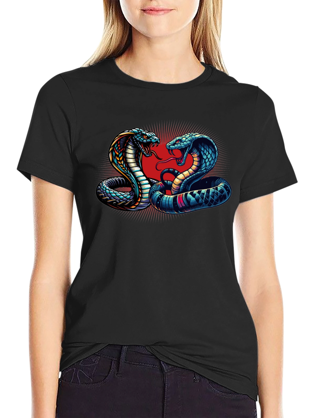 Cobra Clash Graphic Tee - Bold Snake Design