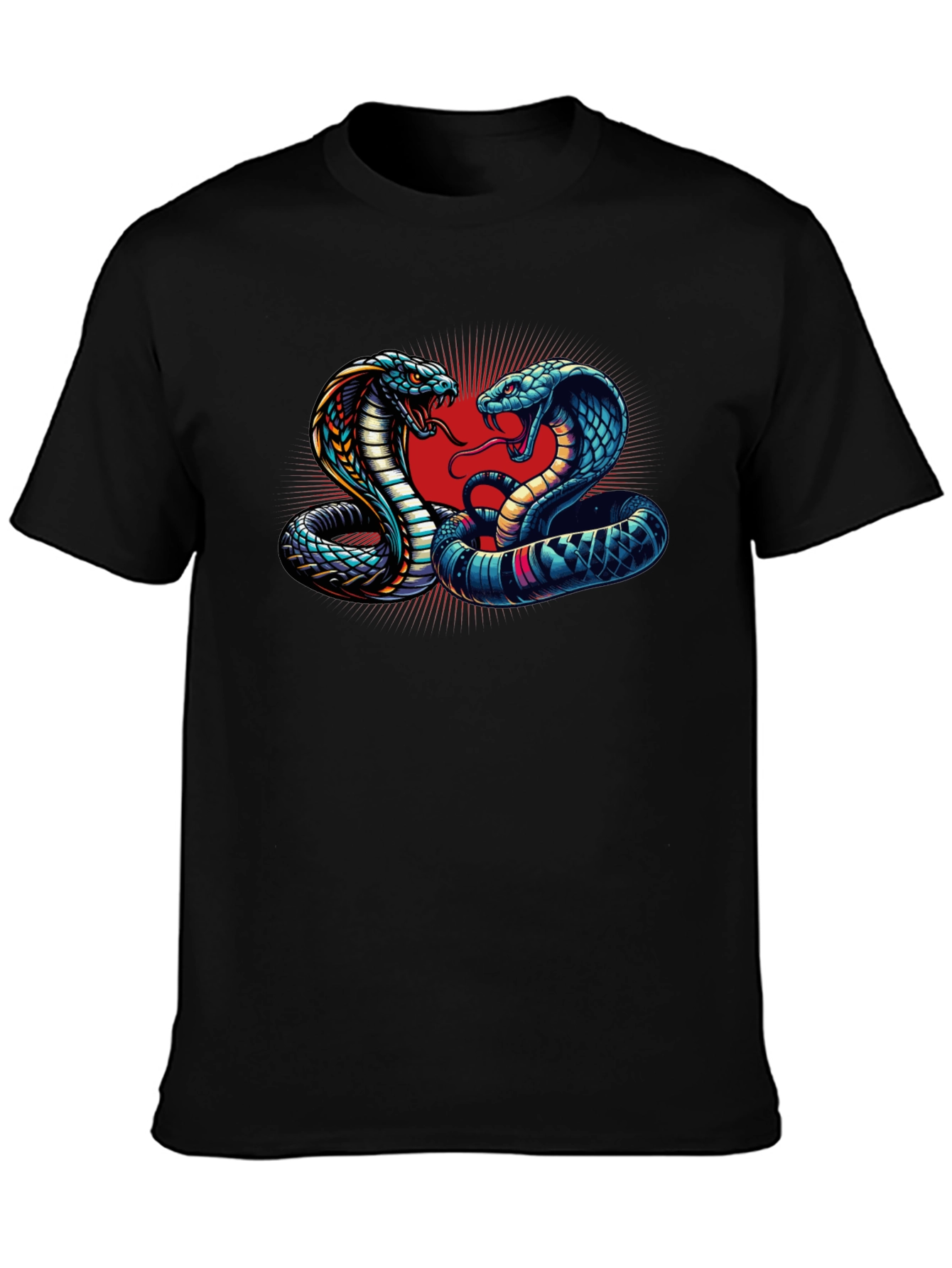 Cobra Clash Graphic Tee - Bold Snake Design