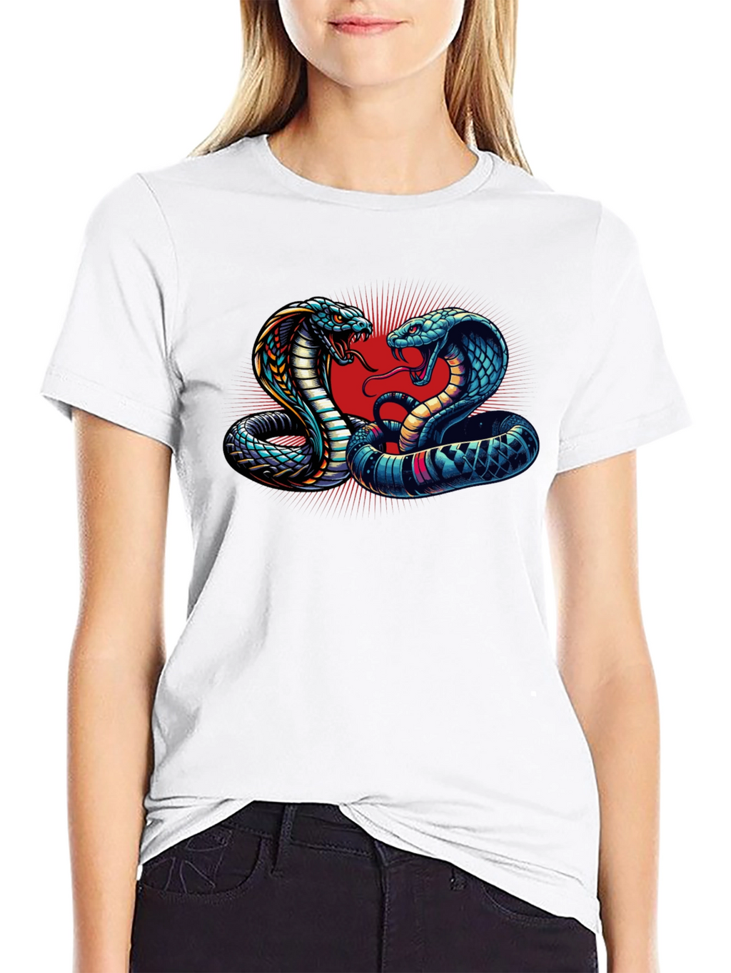 Cobra Clash Graphic Tee - Bold Snake Design