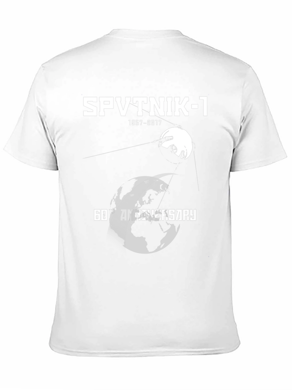 Sputnik-1 60th Anniversary T-Shirt - Black Cotton Blend