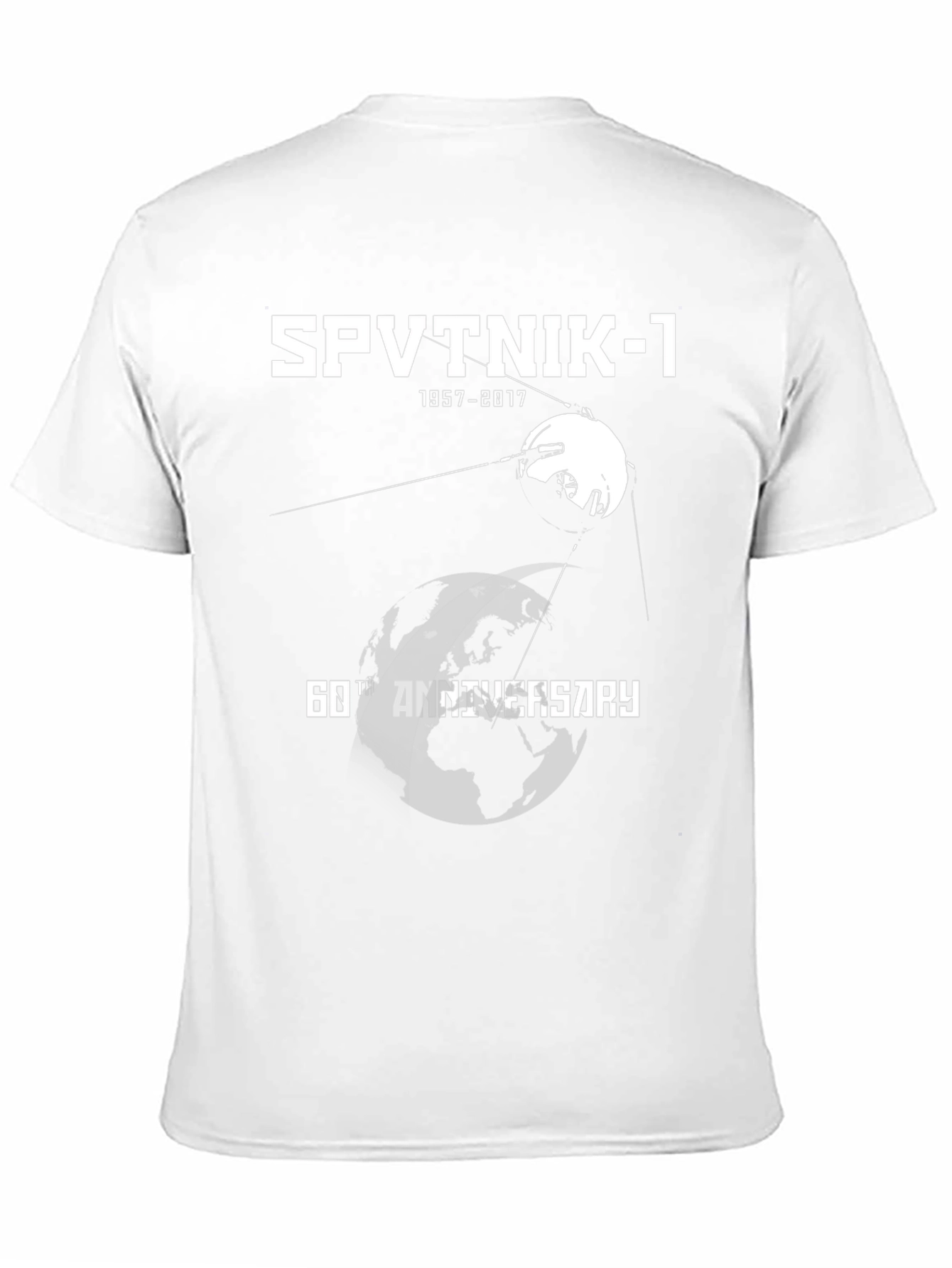 Sputnik-1 60th Anniversary T-Shirt - Black Cotton Blend