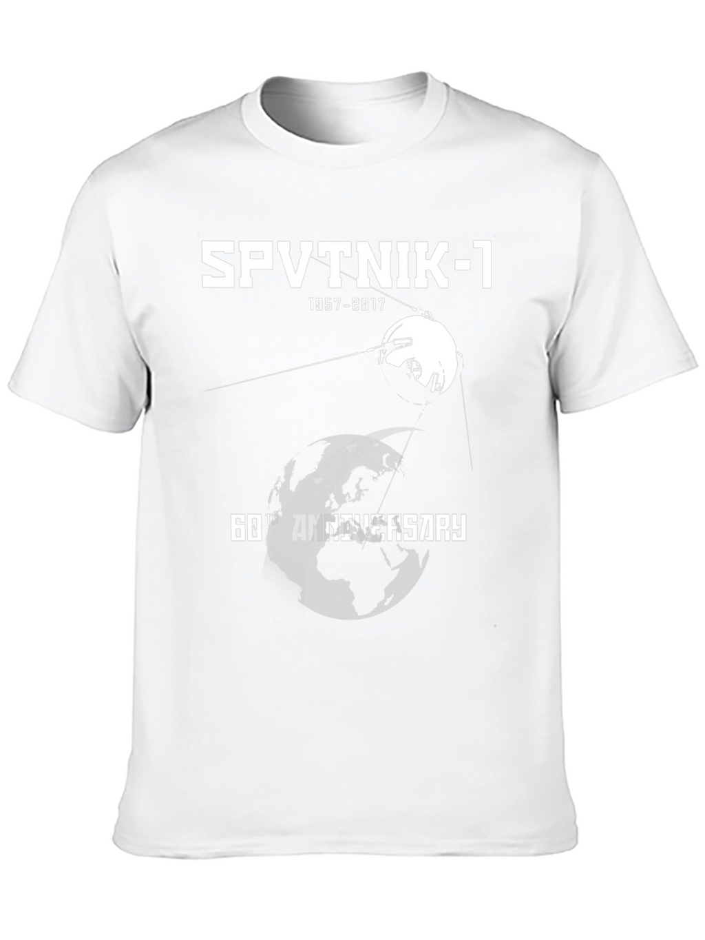 Sputnik-1 60th Anniversary T-Shirt - Black Cotton Blend