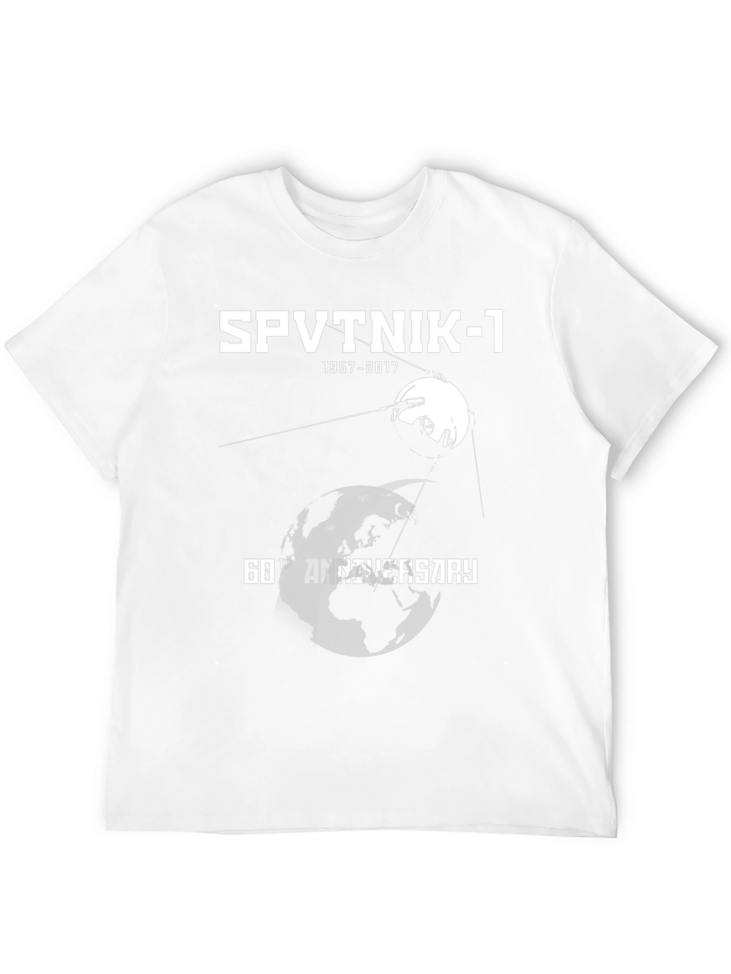 Sputnik-1 60th Anniversary T-Shirt - Black Cotton Blend