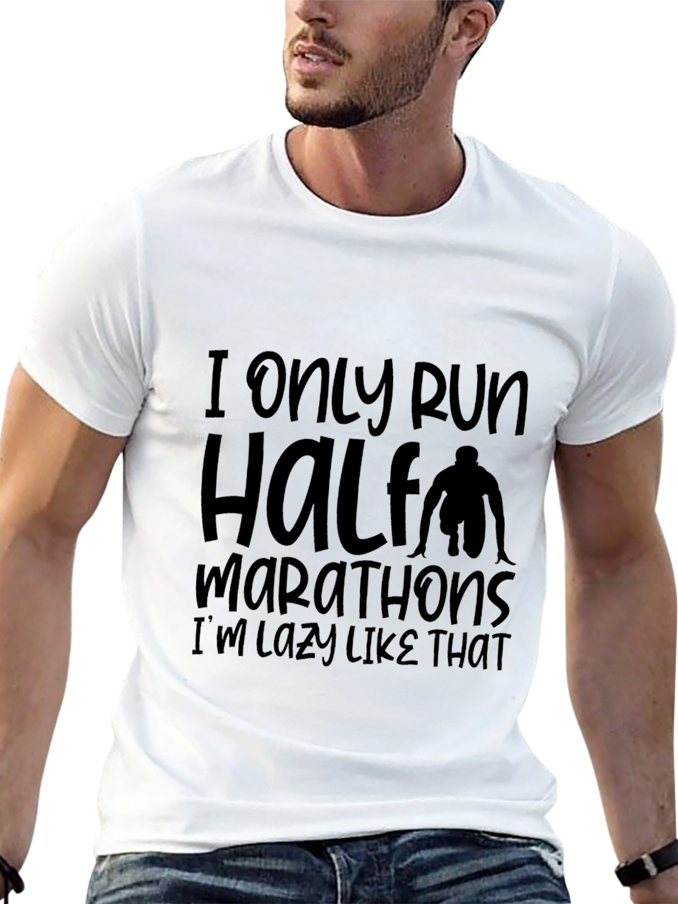 Funny Half Marathoner Lazy Running T-Shirt