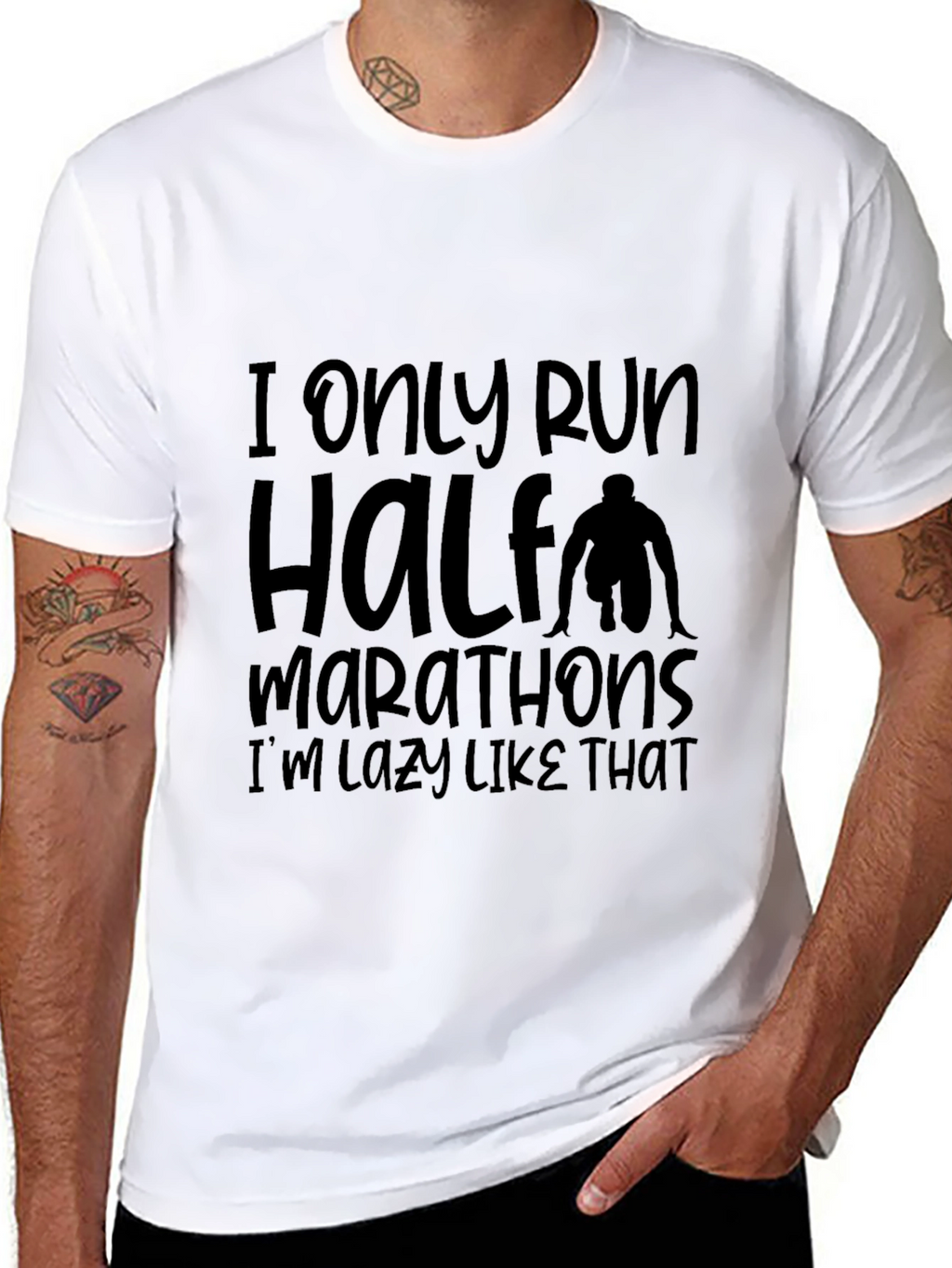 Funny Half Marathoner Lazy Running T-Shirt