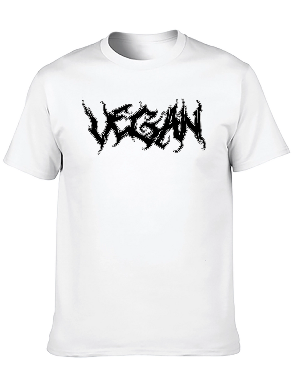 Vegan Graphic T-Shirt - Black Metal Style