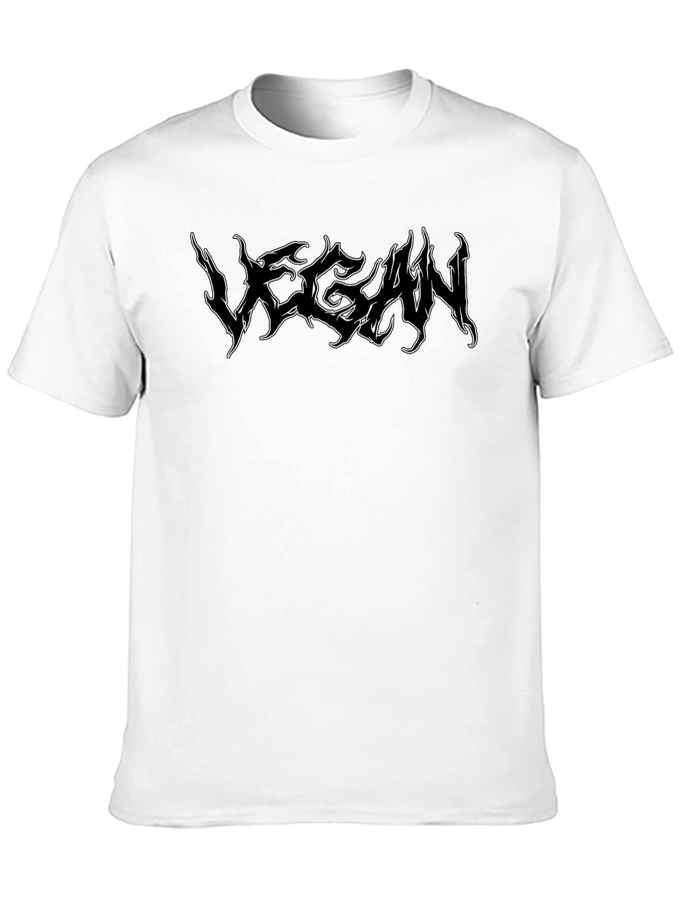 Vegan Graphic T-Shirt - Black Metal Style