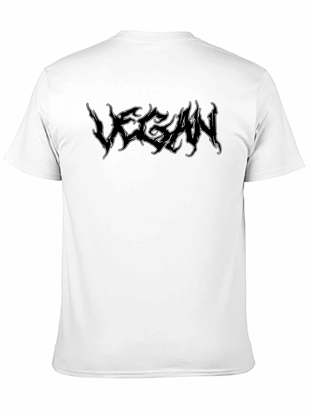 Vegan Graphic T-Shirt - Black Metal Style