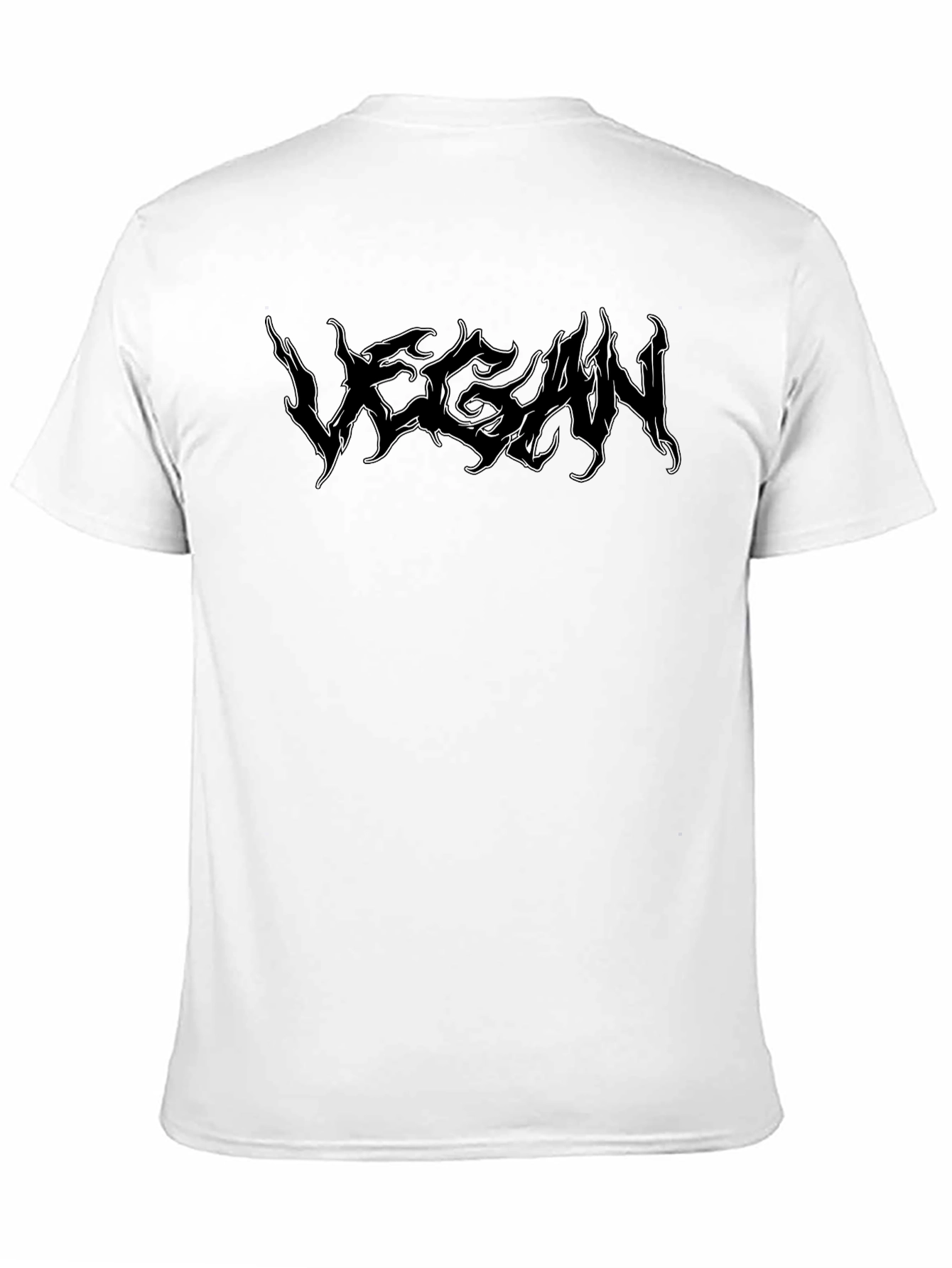 Vegan Graphic T-Shirt - Black Metal Style