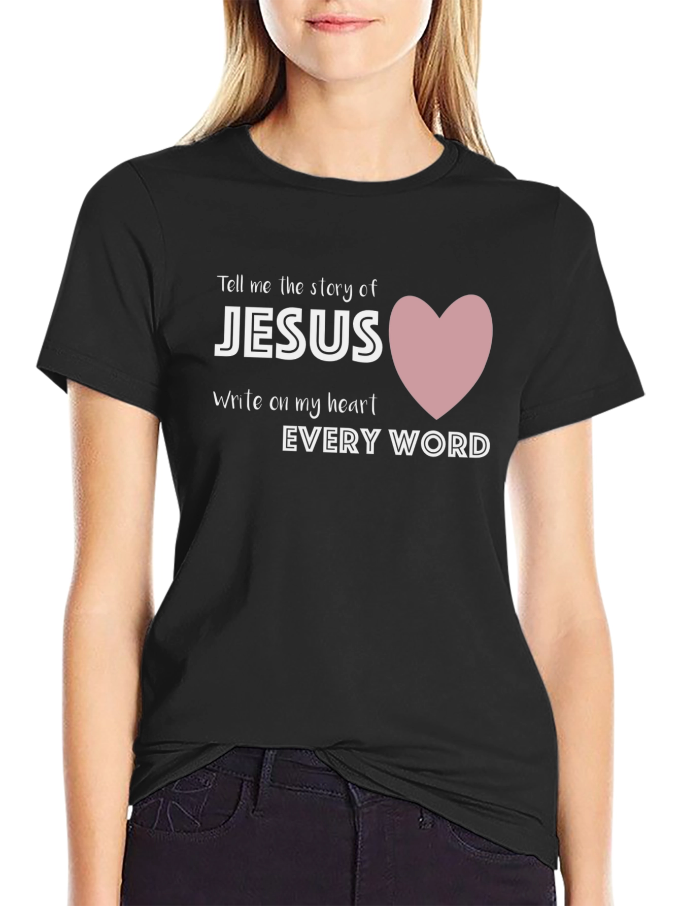 Jesus Heart Graphic Tee - Christian T-Shirt
