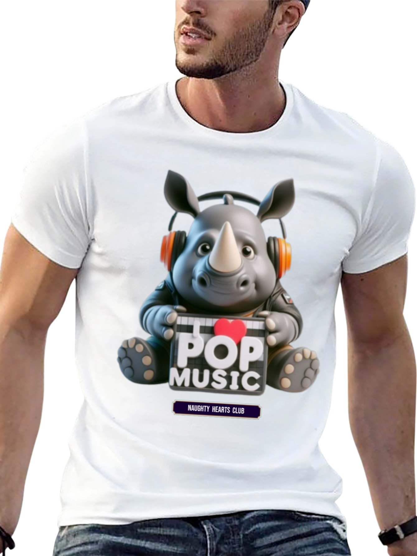 Pop Music Rhino Tee