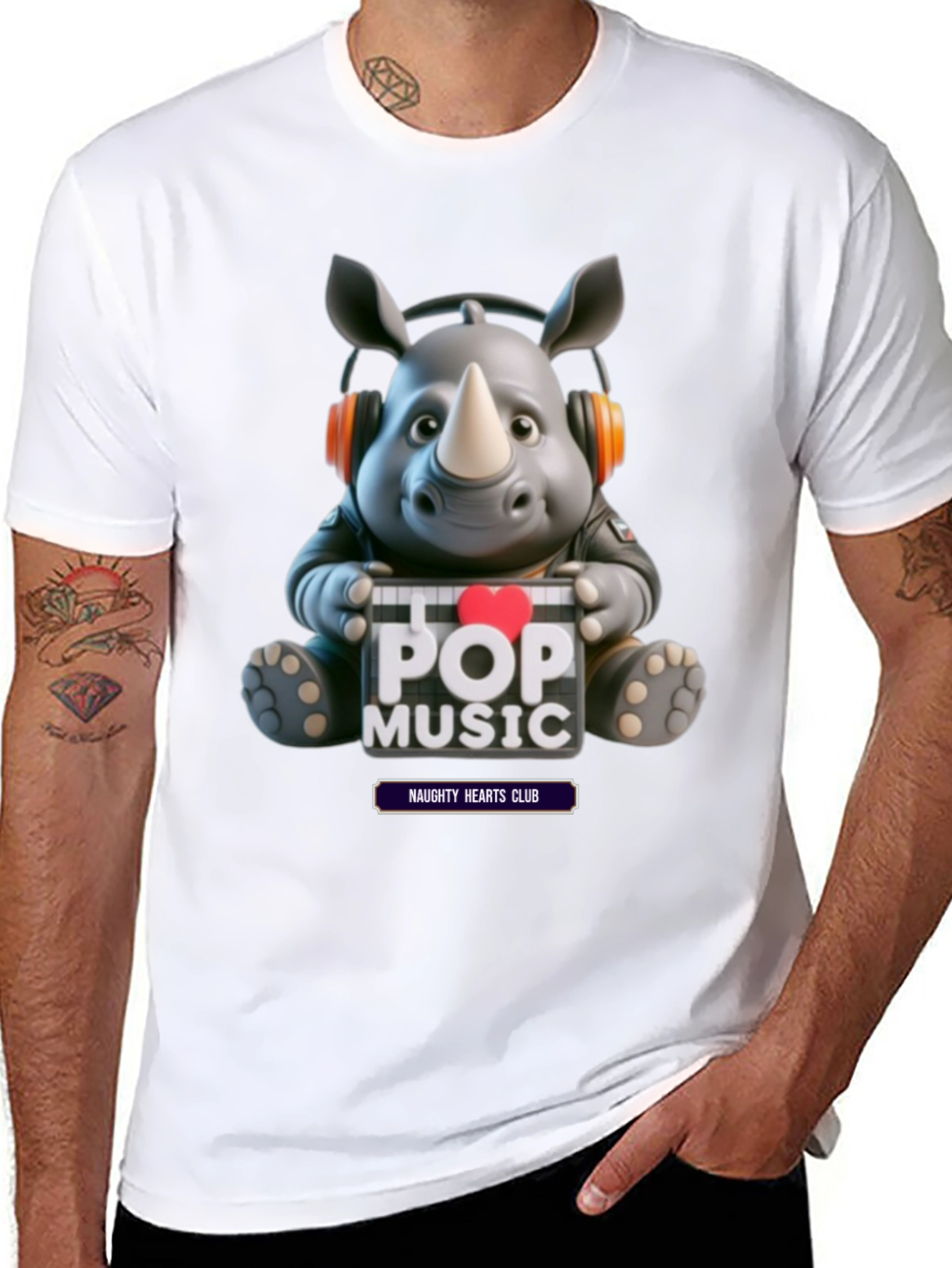 Pop Music Rhino Tee