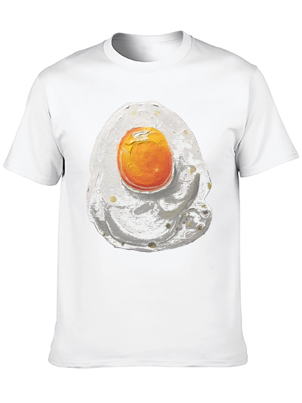 Fried Egg Graphic Tee - Black Cotton Shirt