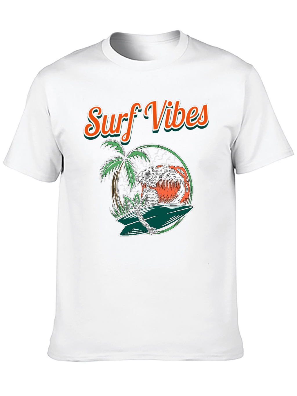 Surf Vibes Skeleton Surfer T-Shirt