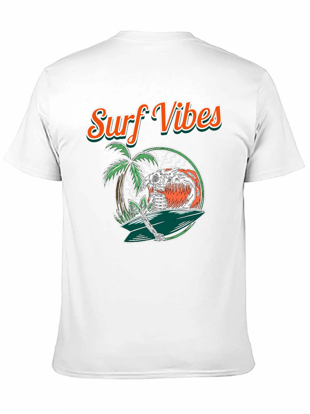 Surf Vibes Skeleton Surfer T-Shirt