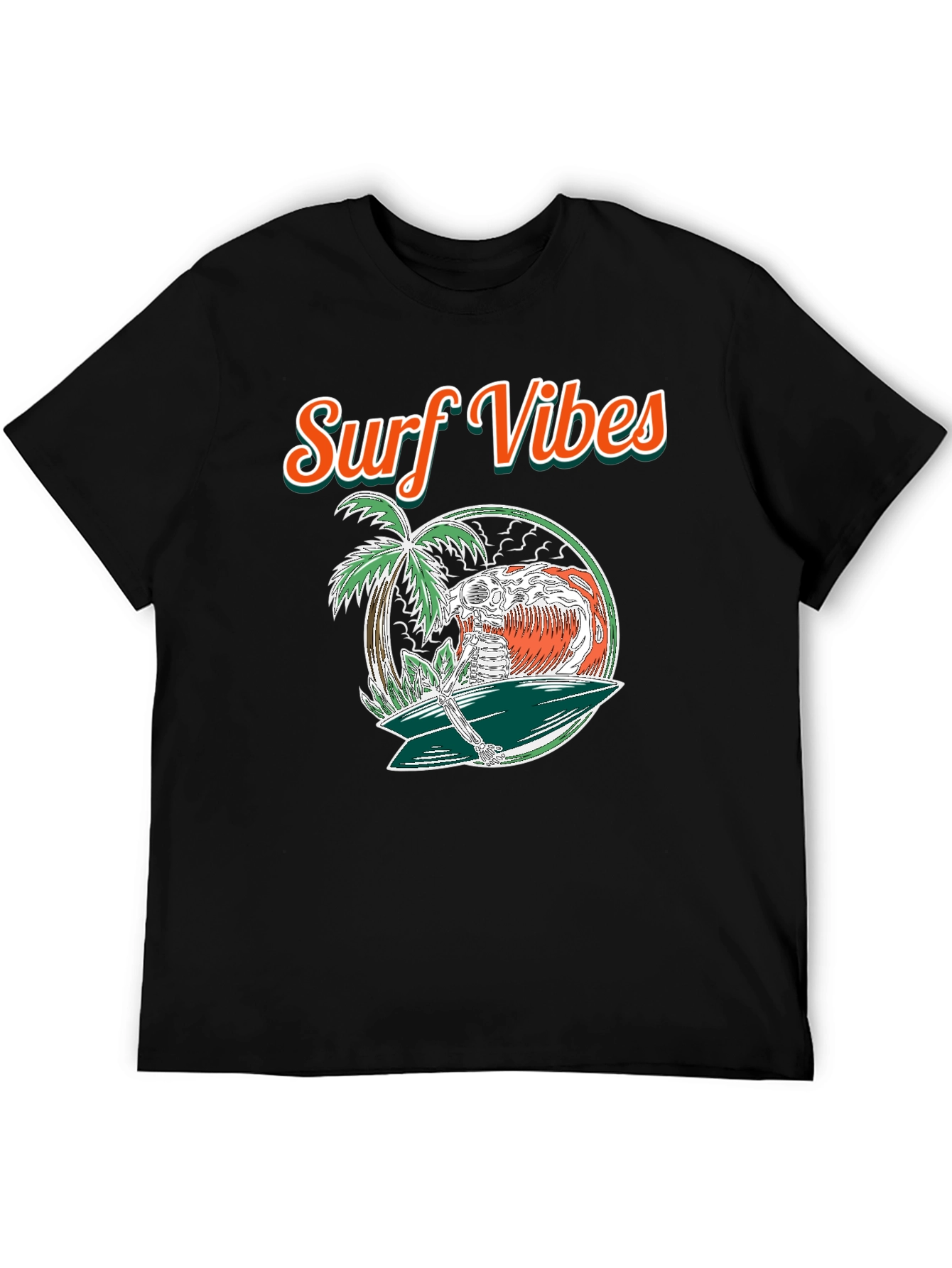 Surf Vibes Skeleton Surfer T-Shirt