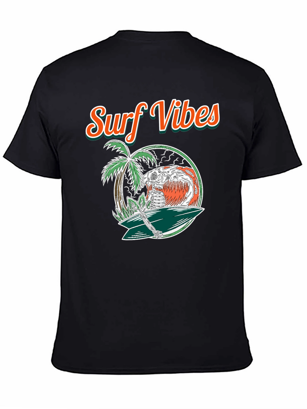 Surf Vibes Skeleton Surfer T-Shirt