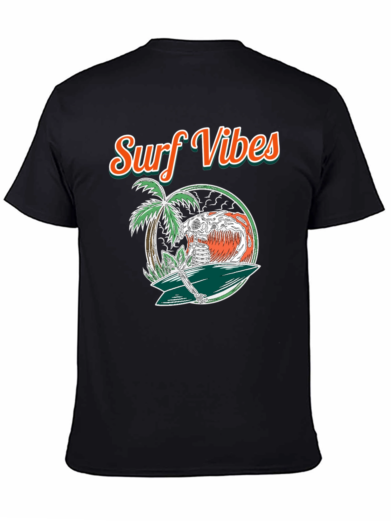 Surf Vibes Skeleton Surfer T-Shirt