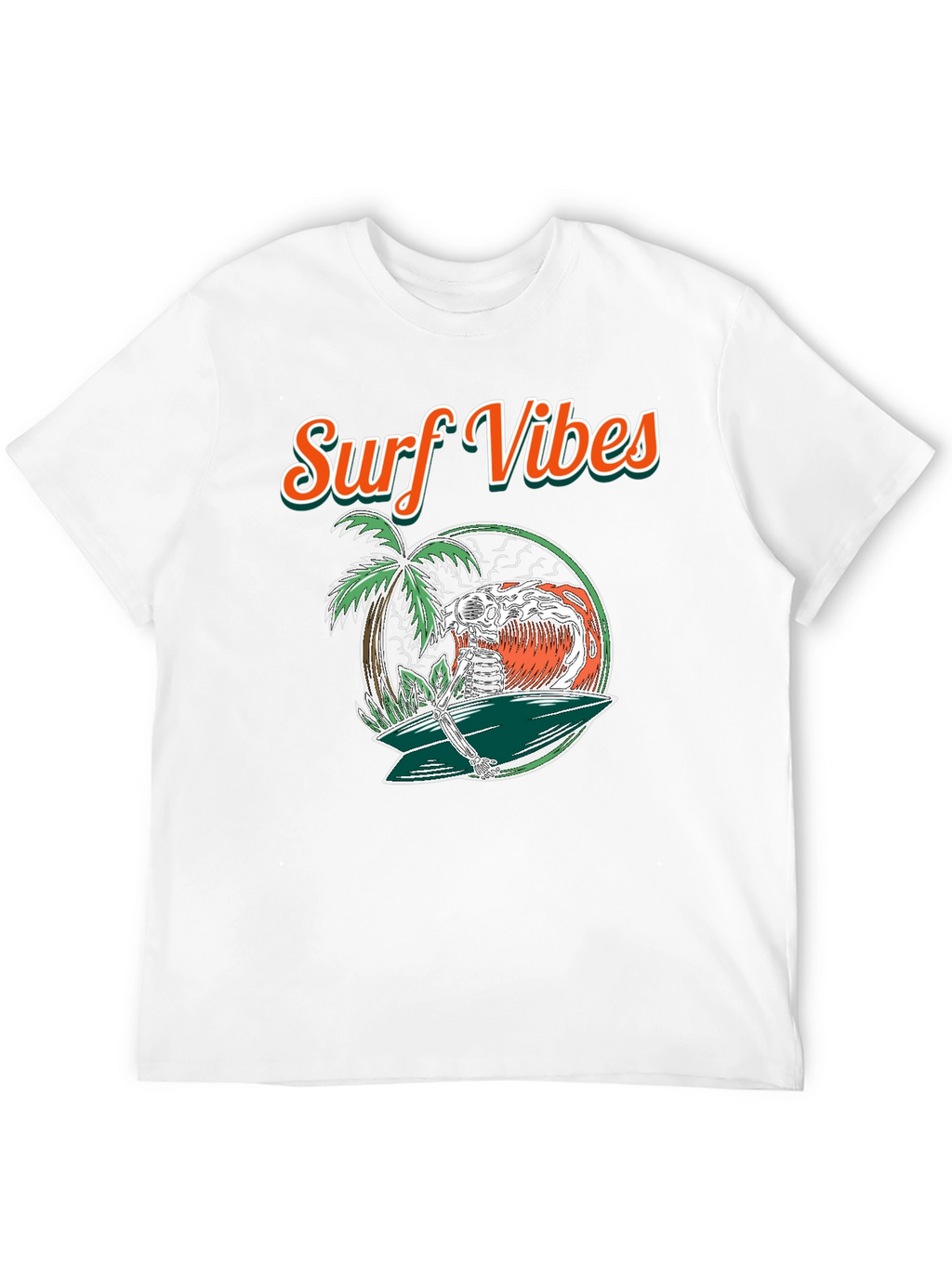 Surf Vibes Skeleton Surfer T-Shirt