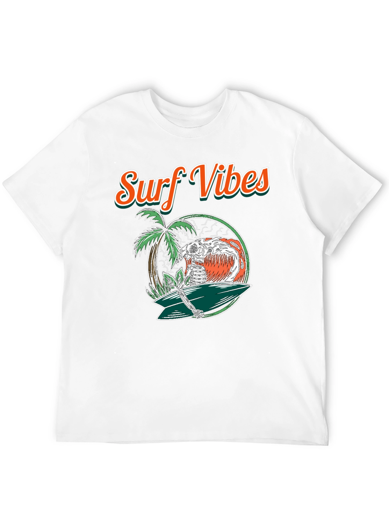 Surf Vibes Skeleton Surfer T-Shirt