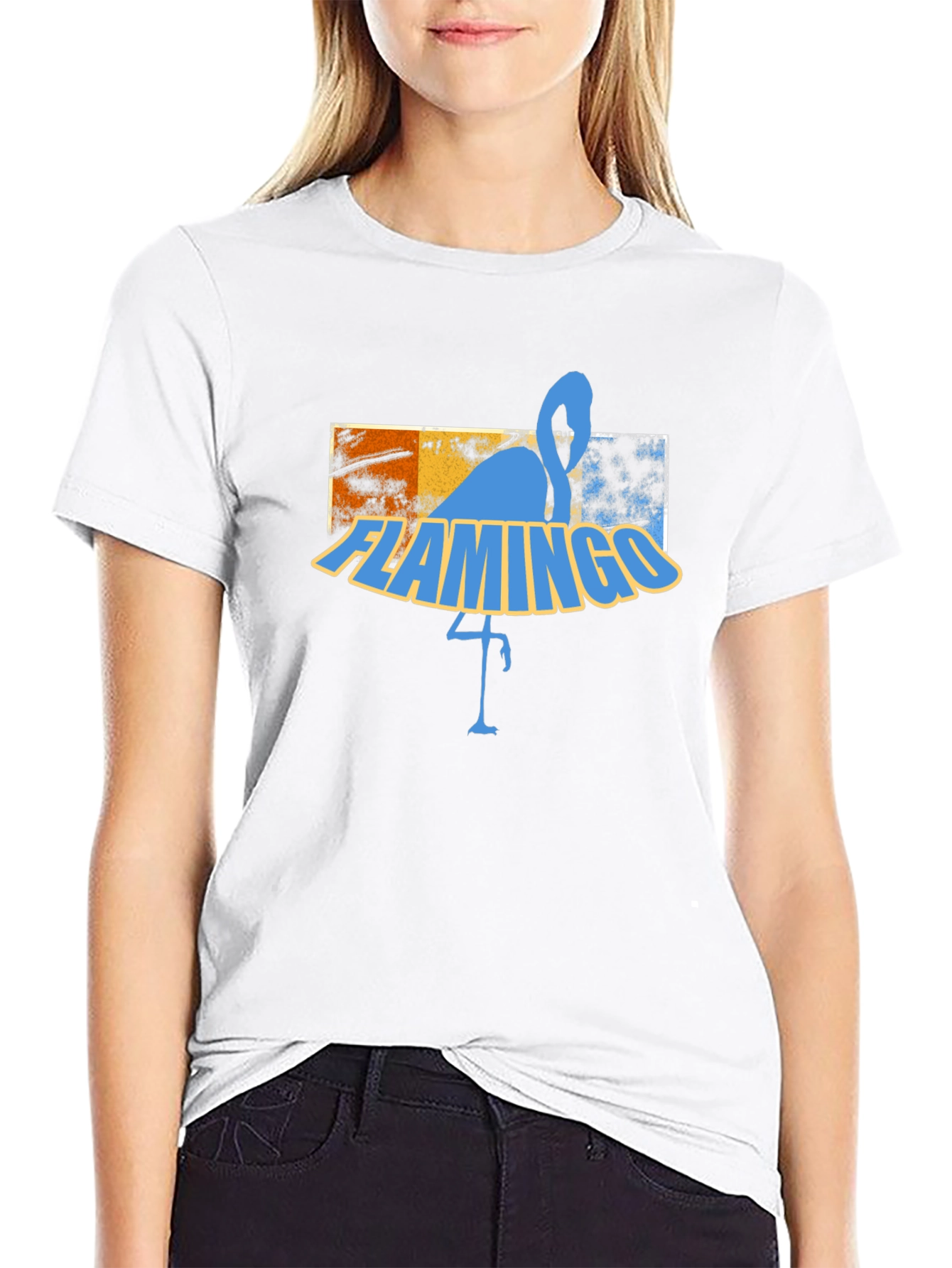 Retro Flamingo Graphic Tee - Cool Summer Vibes