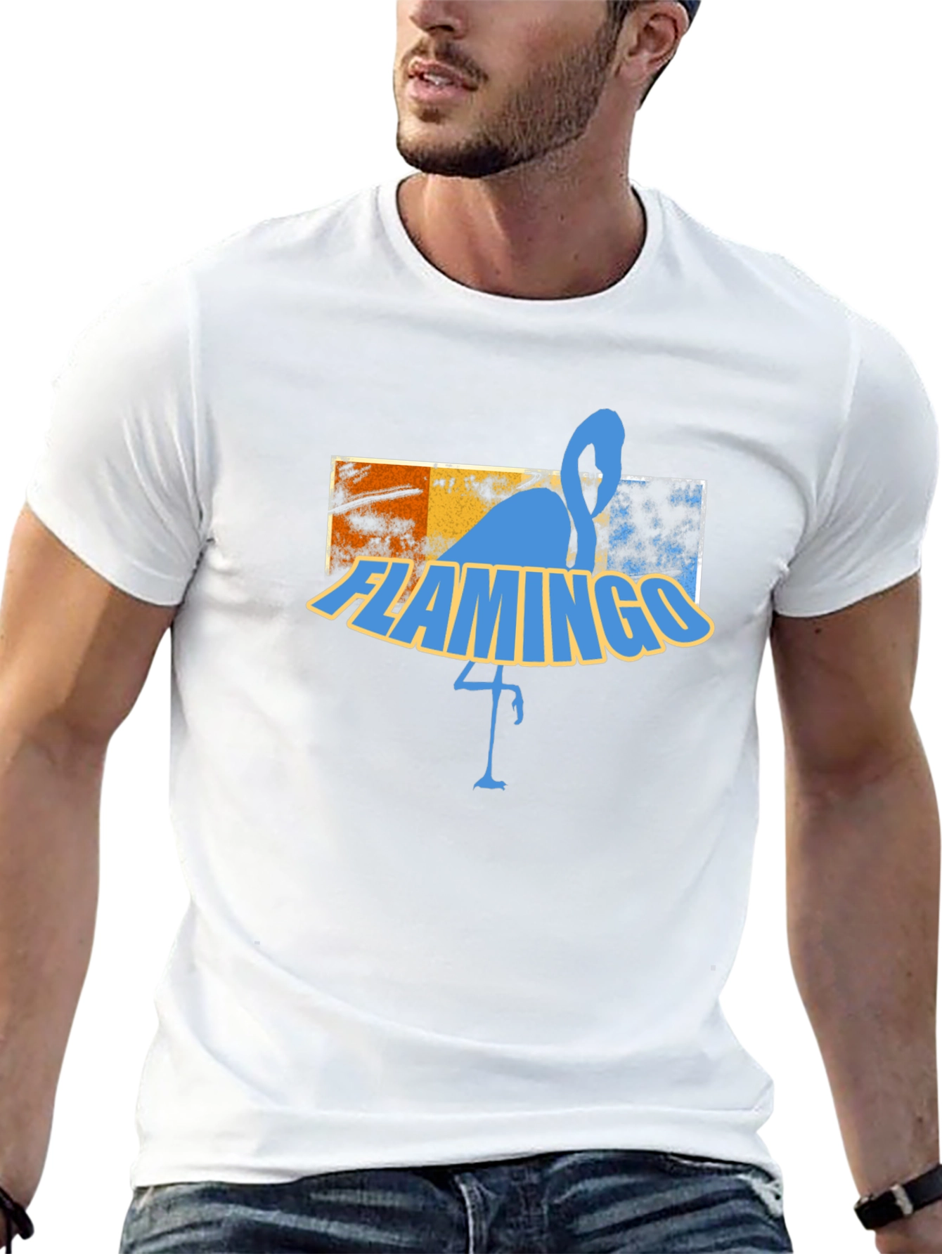 Retro Flamingo Graphic Tee - Cool Summer Vibes