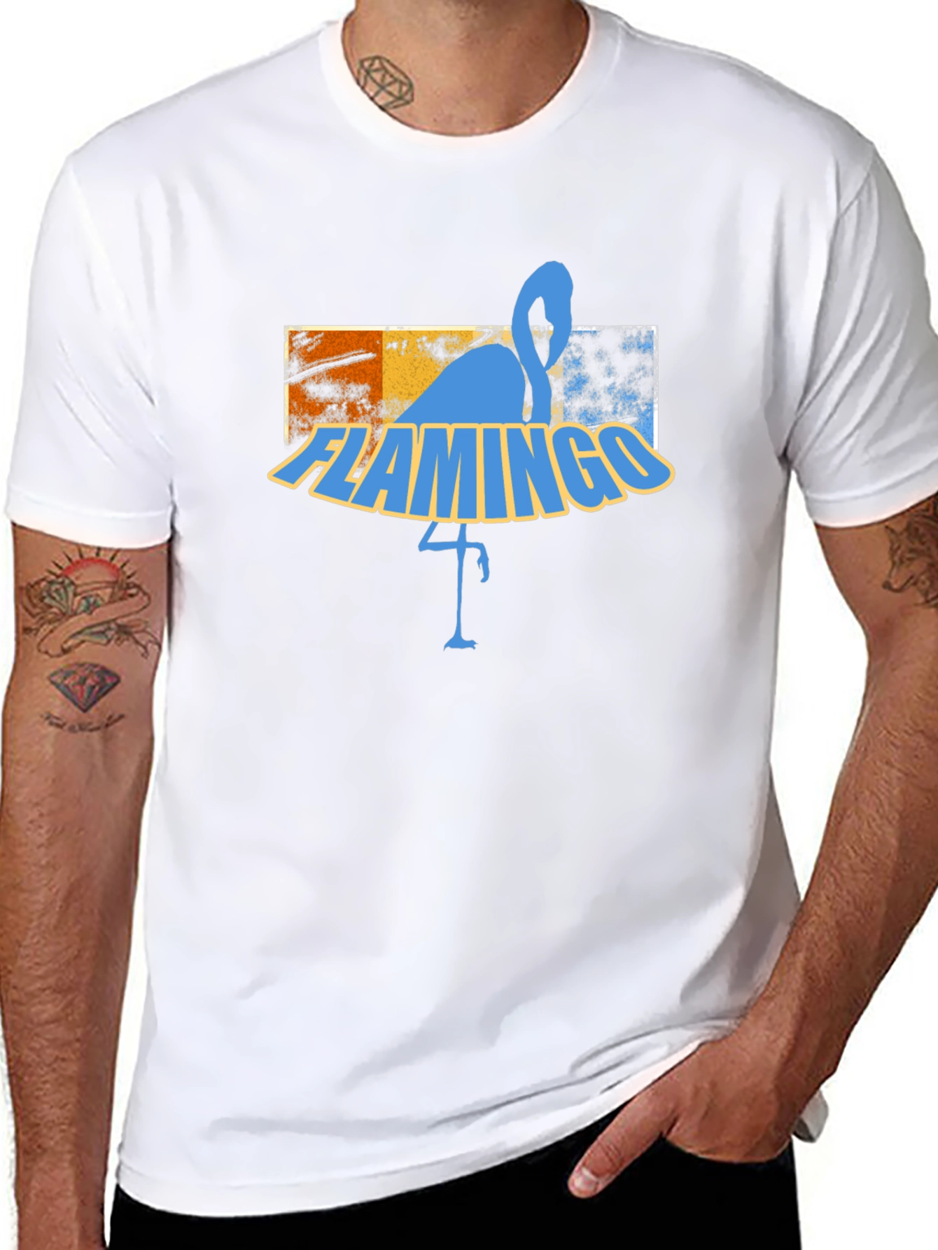 Retro Flamingo Graphic Tee - Cool Summer Vibes