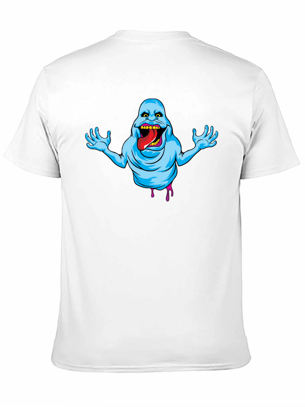 Ghostly Graphic Tee - Slimer Cartoon T-Shirt