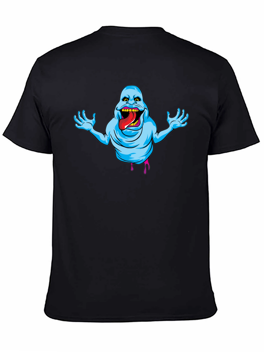 Ghostly Graphic Tee - Slimer Cartoon T-Shirt