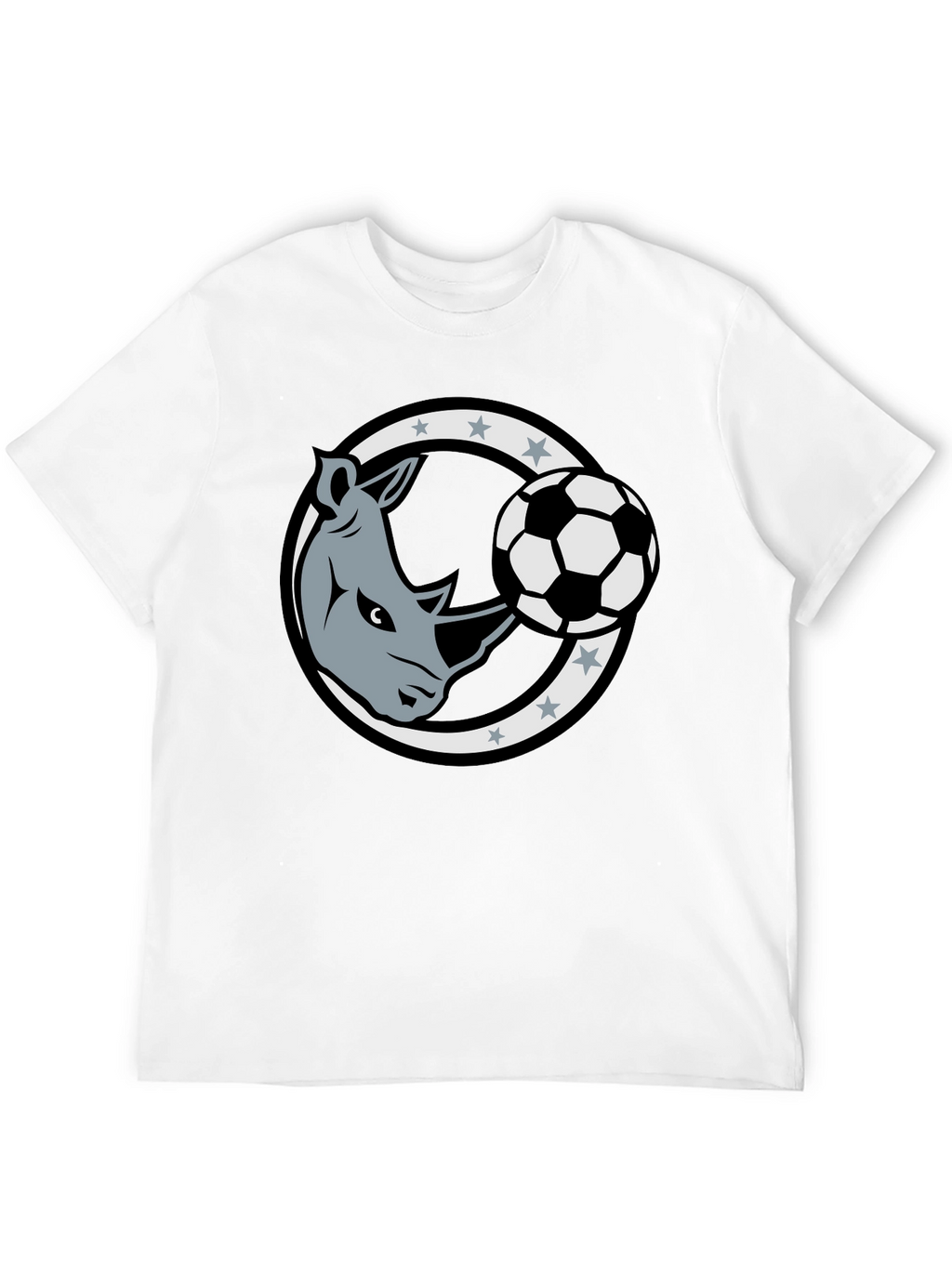 Rhino Soccer Black T-Shirt