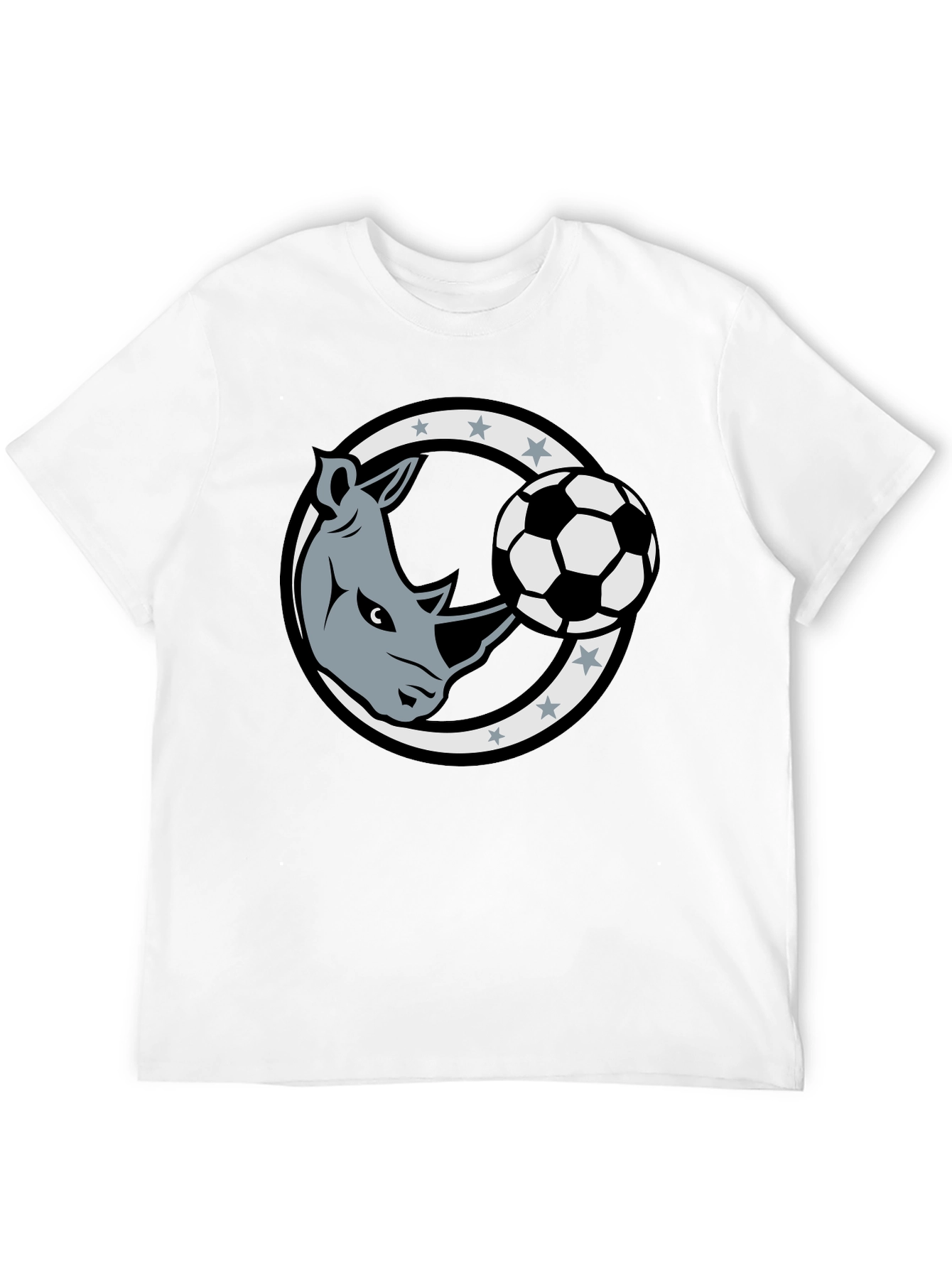 Rhino Soccer Black T-Shirt