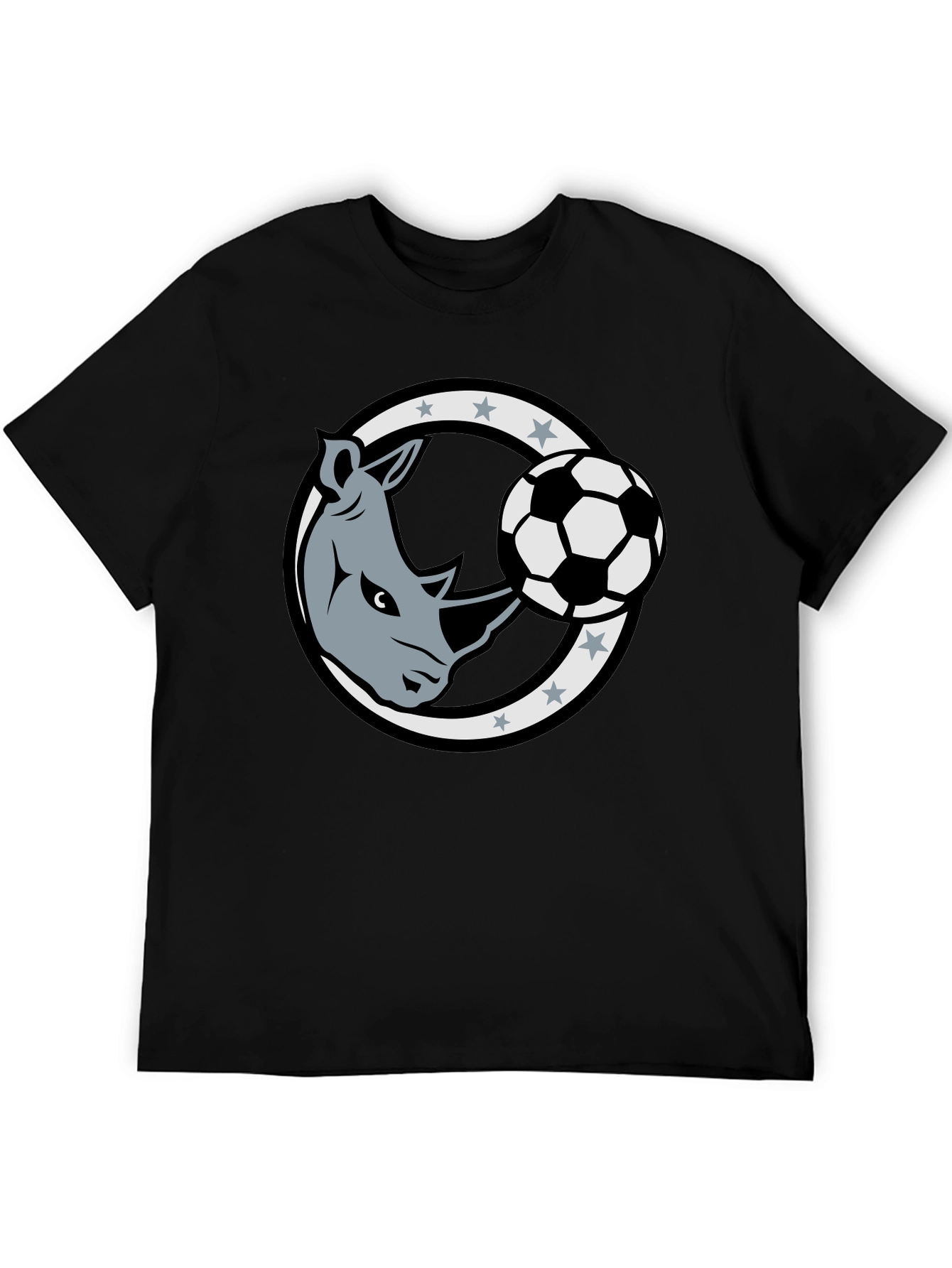 Rhino Soccer Black T-Shirt