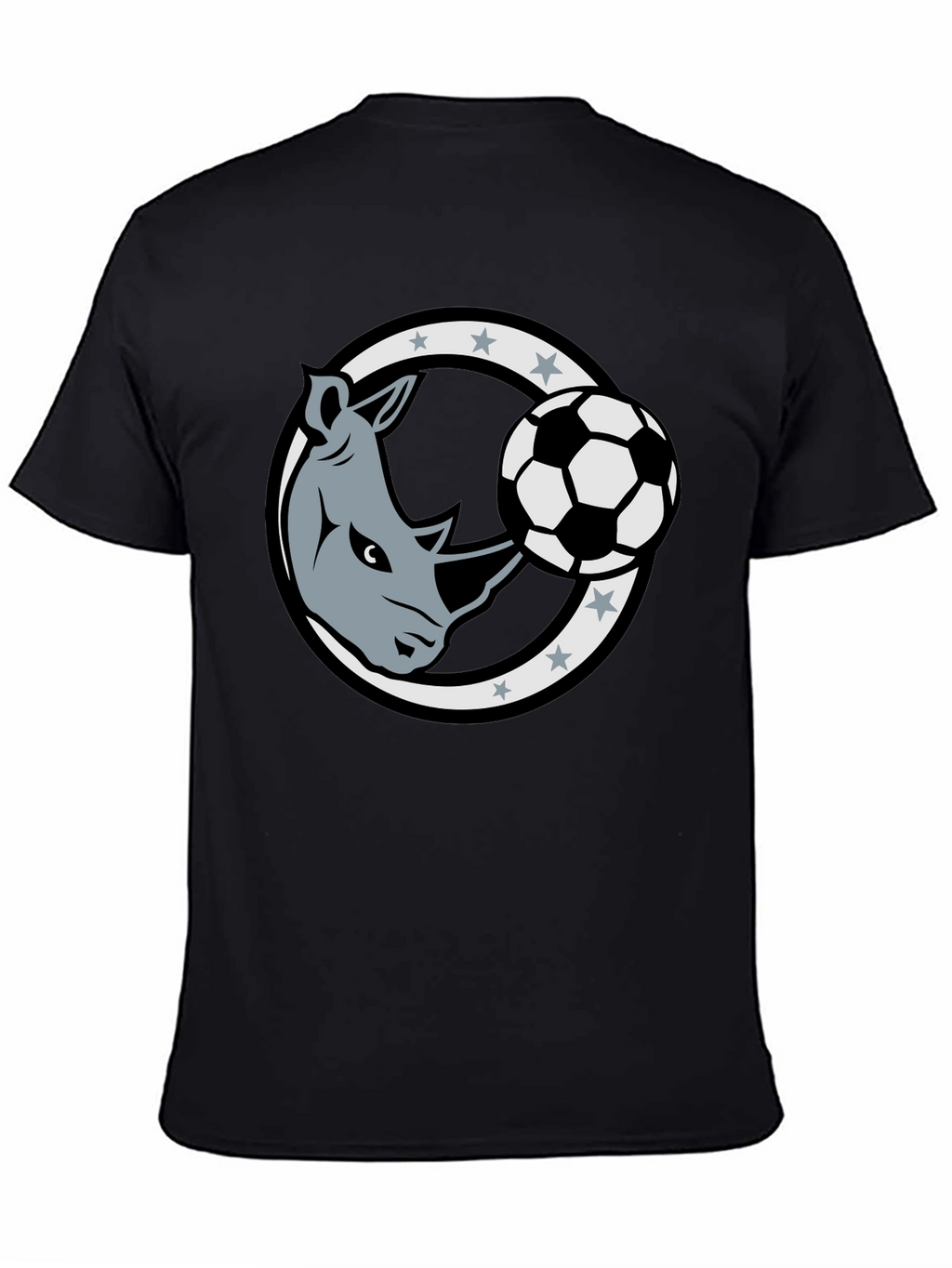 Rhino Soccer Black T-Shirt