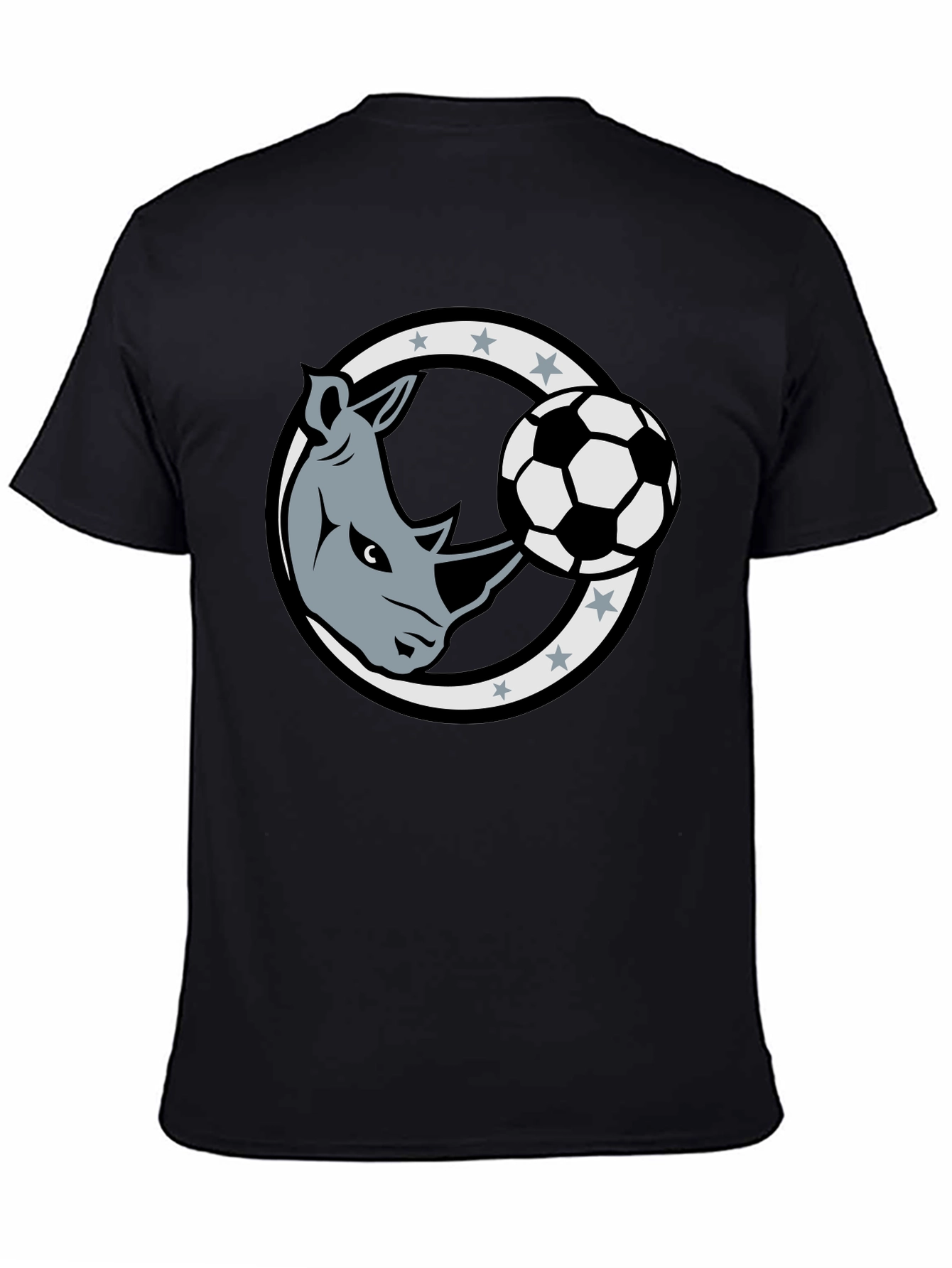 Rhino Soccer Black T-Shirt