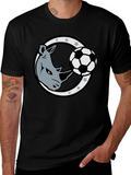 Rhino Soccer Black T-Shirt