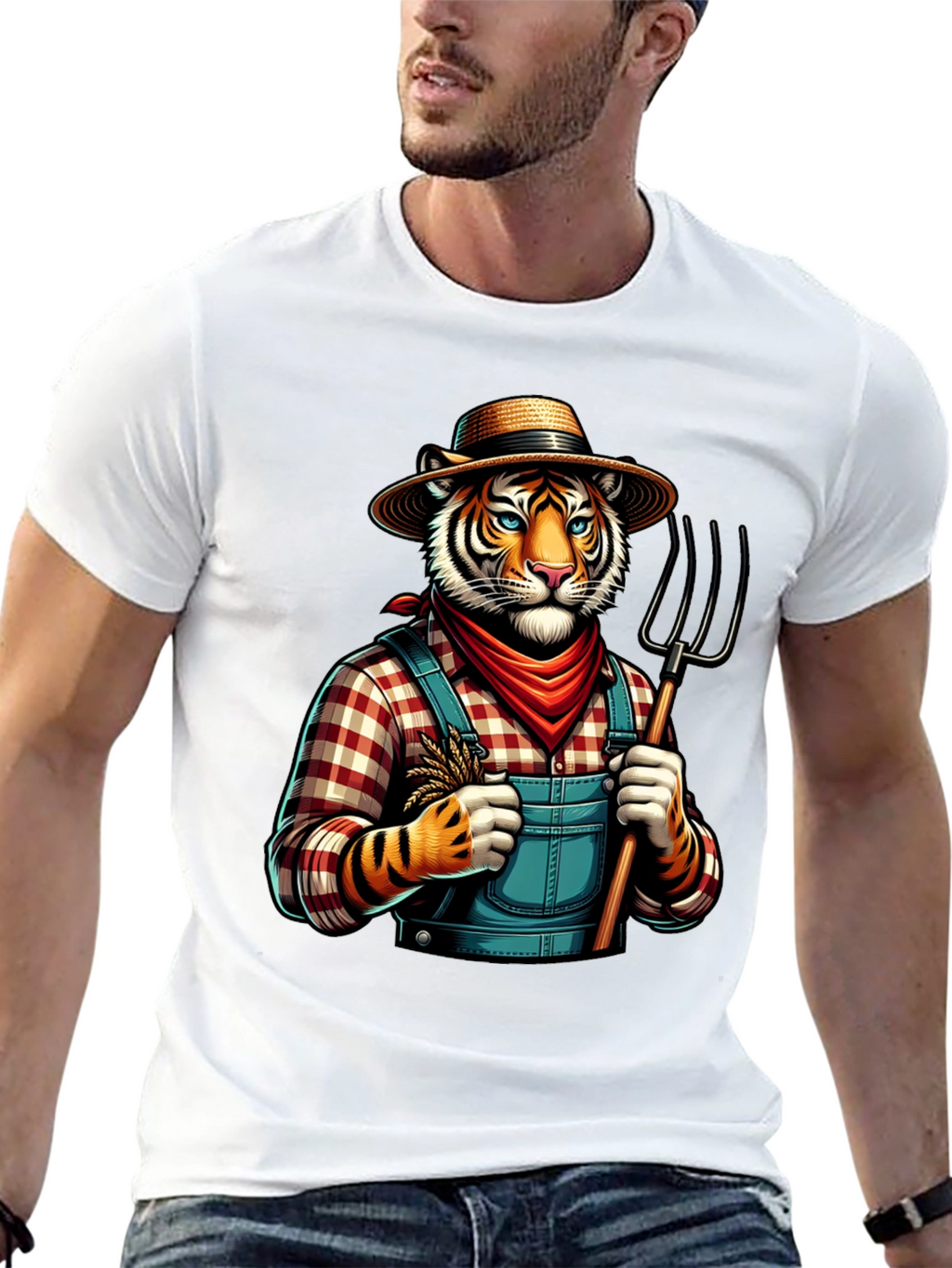 Tiger Farmer Graphic Tee