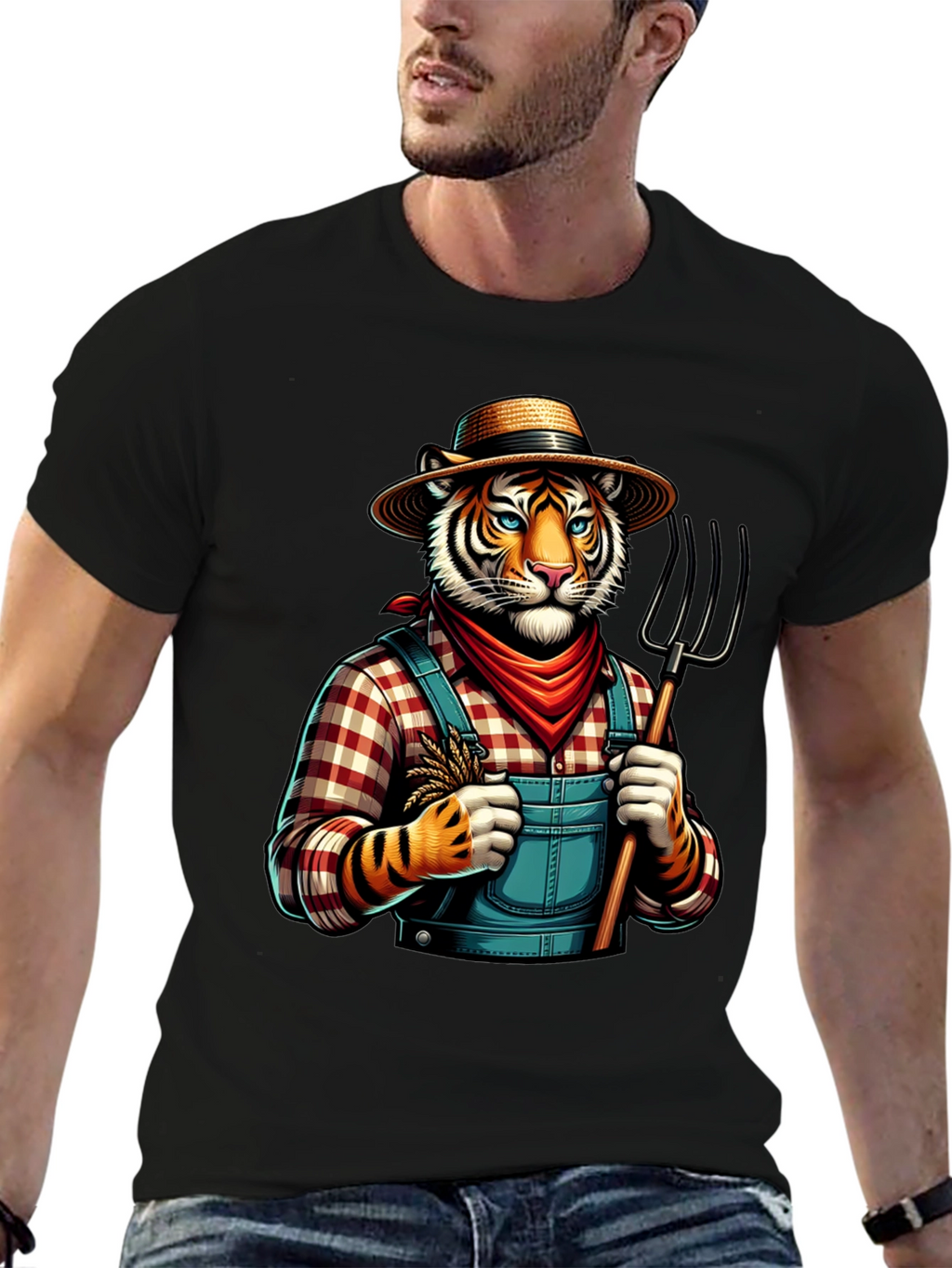 Tiger Farmer Graphic Tee