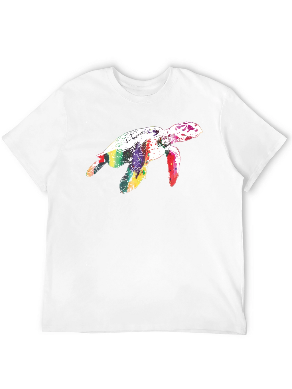 Rainbow Turtle Black T-Shirt