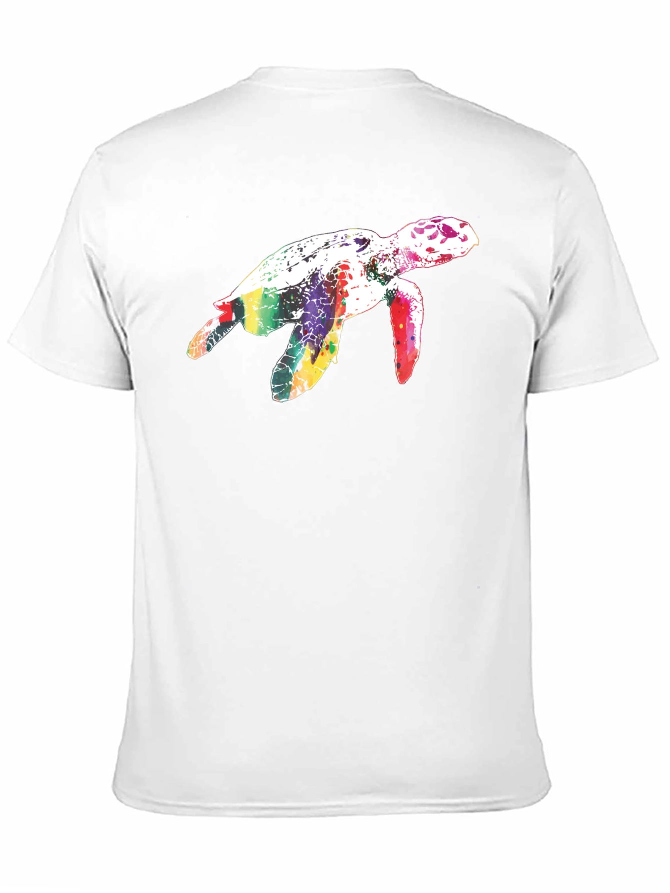 Rainbow Turtle Black T-Shirt